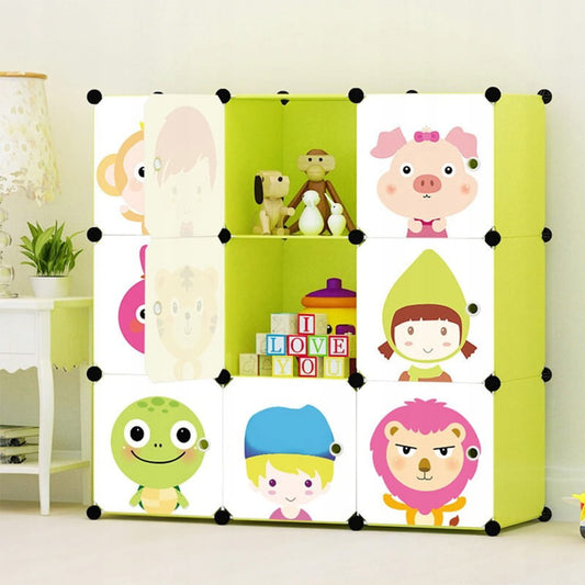 Dulap modular pliabil pentru copii - aranjament inteligent cu design colorat