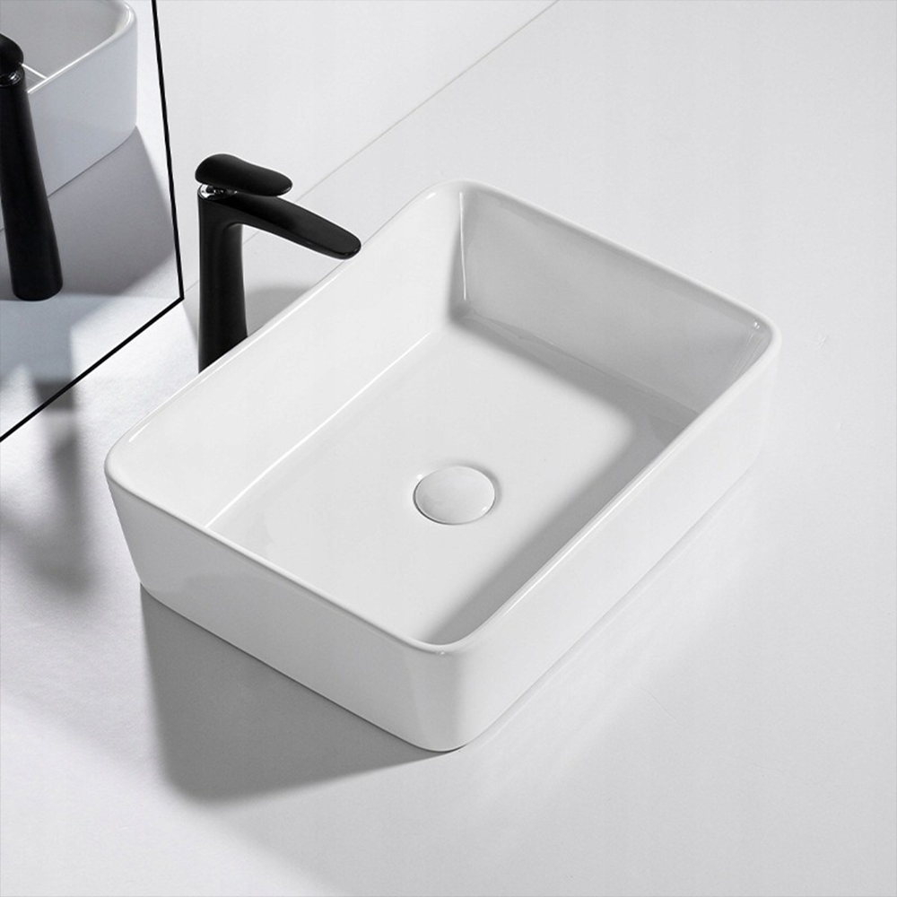 Lavoar ceramic Rebiko - 490x380x140 mm, alb, design modern și minimalist