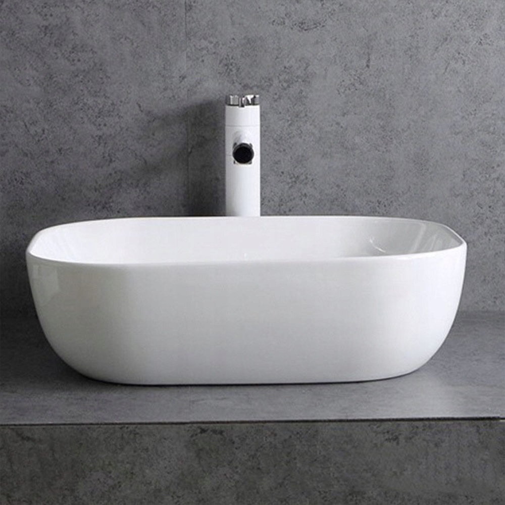Lavoar ceramic Rebiko - 460x330x140 mm, alb, design minimalist modern