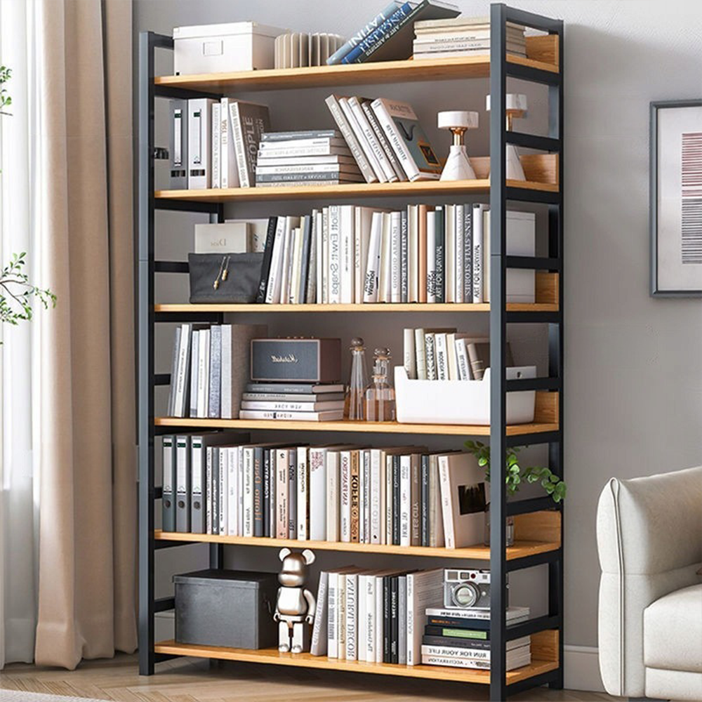 Raft în stil industrial - 174x80x30 cm, MDF și metal, design modern și solid