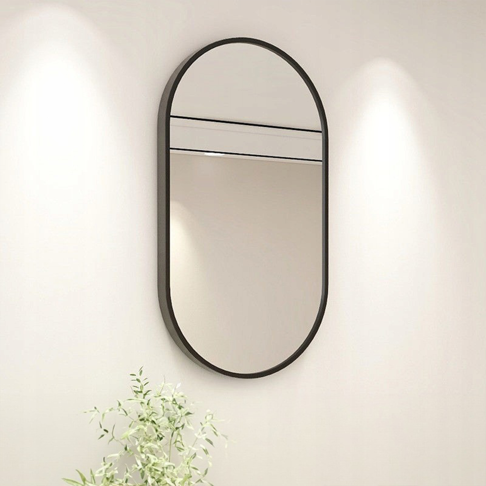 Oglindă decorativă 75x40 cm - instalare ușoară, design modern pentru baie, hol, dormitor