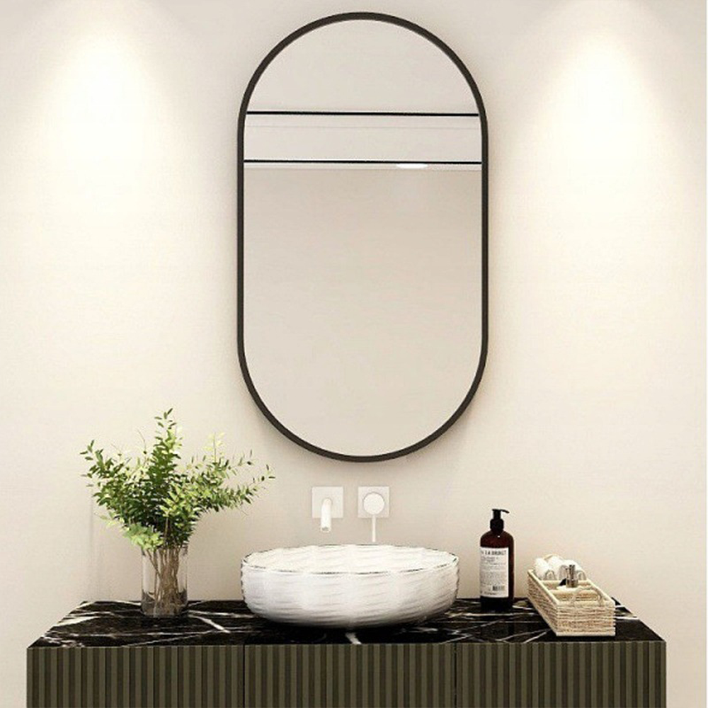 Oglindă decorativă 100x50 cm - design modern, instalare simplă, ideală pentru baie, hol sau dormitor