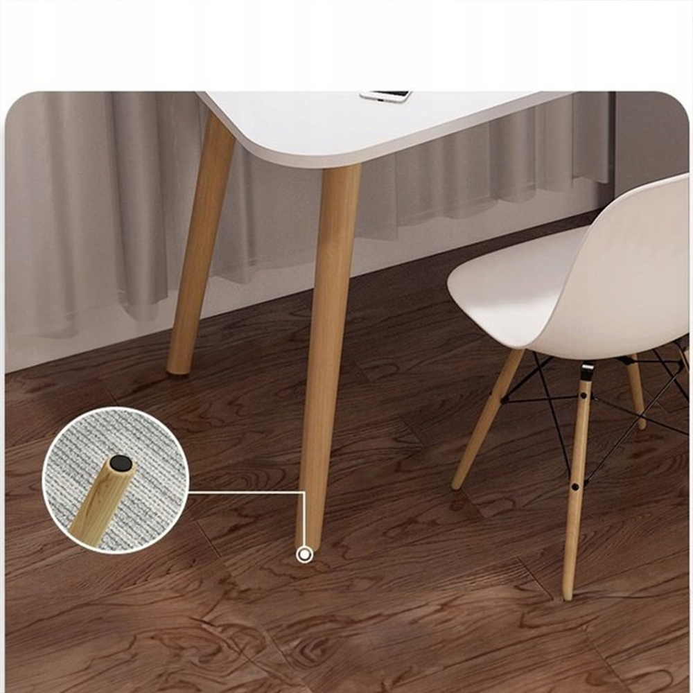 Birou modern alb cu sertare și rafturi - 100x50x73 cm - ideal pentru casă sau birou