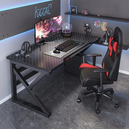 Masă gamer 120x60x74 cm cu blat din carbon și cadru metalic - Design modern și stabil pentru gameri