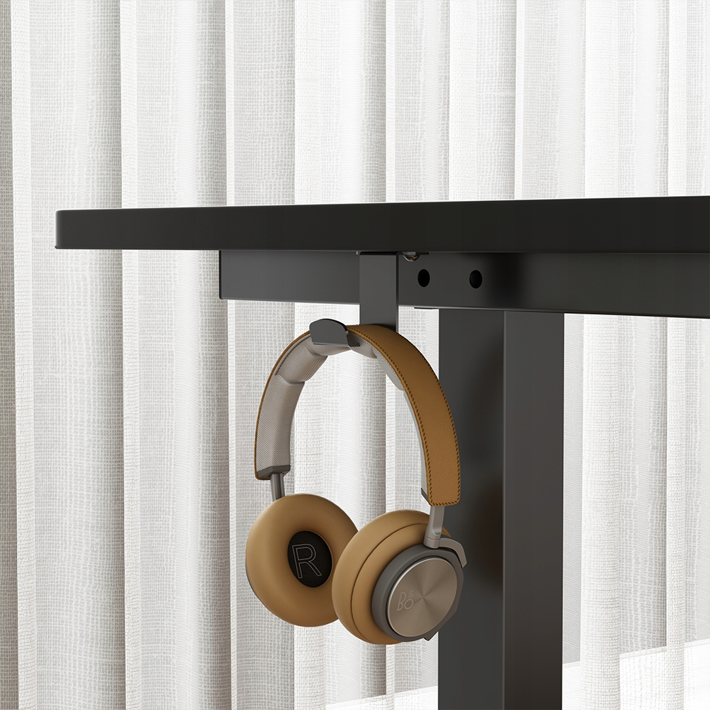 Birou negru reglabil electric pe înălțime - 120x60 cm, ergonomic și modern, ideal pentru lucru și joacă