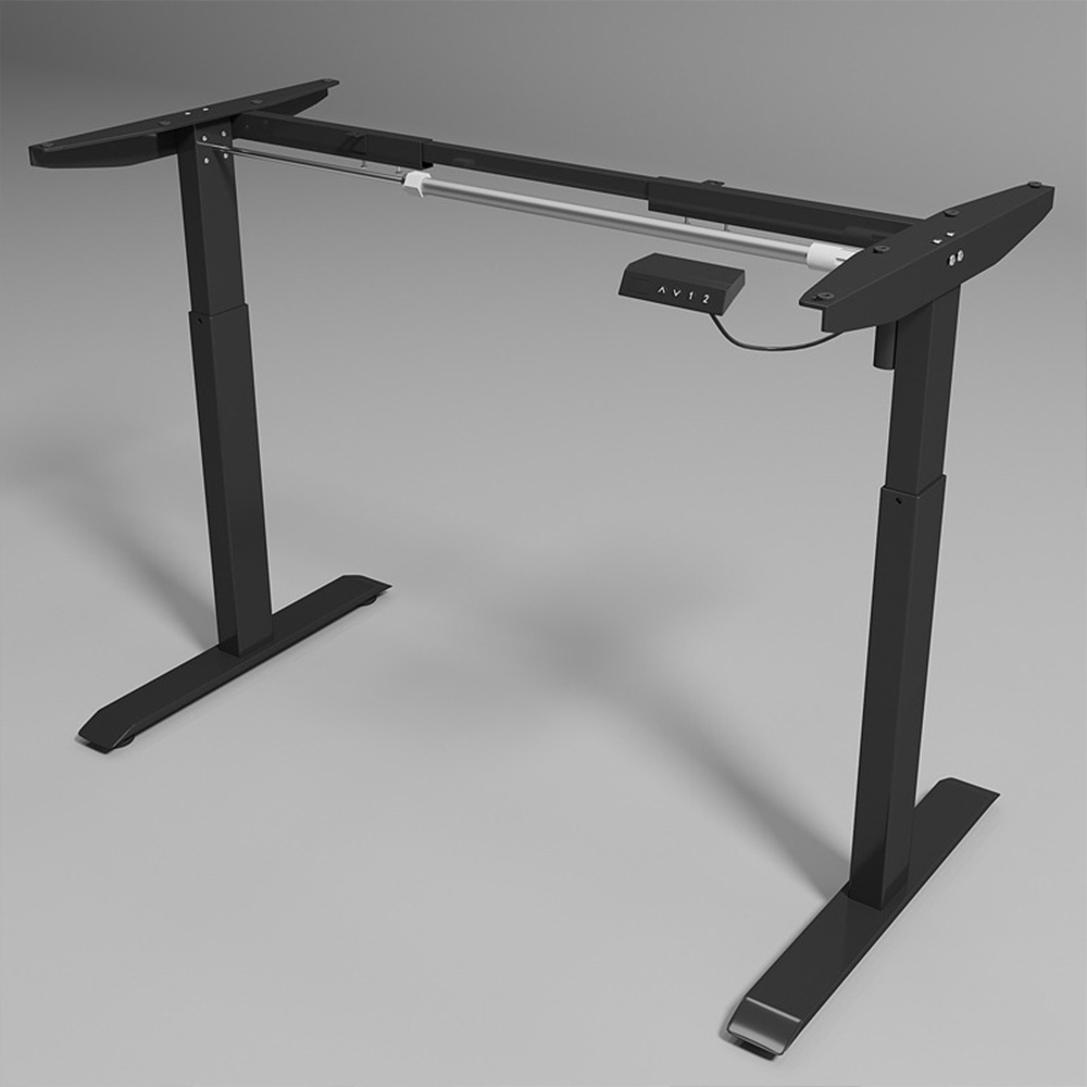 Birou negru reglabil electric pe înălțime - 120x60 cm, ergonomic și modern, ideal pentru lucru și joacă