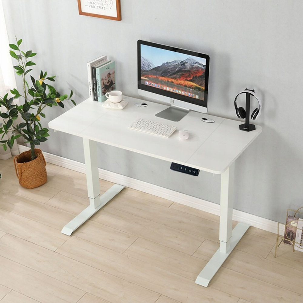 Birou cu înălțime reglabilă electric - 120x60x72 cm, pentru lucru ergonomic și jocuri