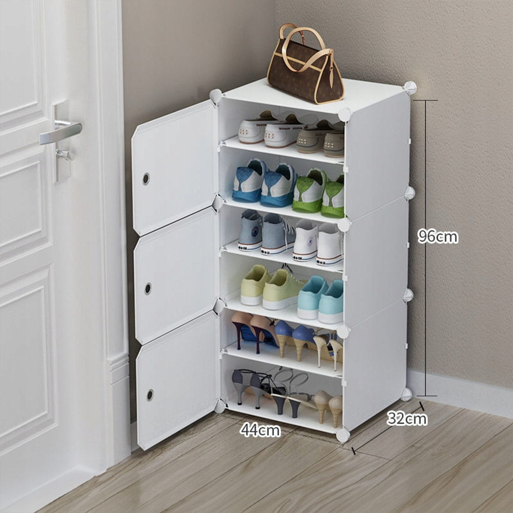 Dulap modular alb pentru pantofi pentru hol și garderobă - elegant și multifuncțional