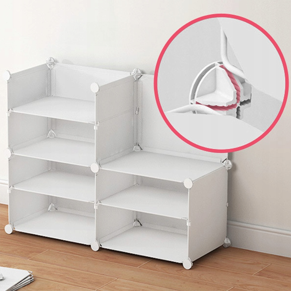 Dulap modular alb pentru pantofi pentru hol și garderobă - elegant și multifuncțional