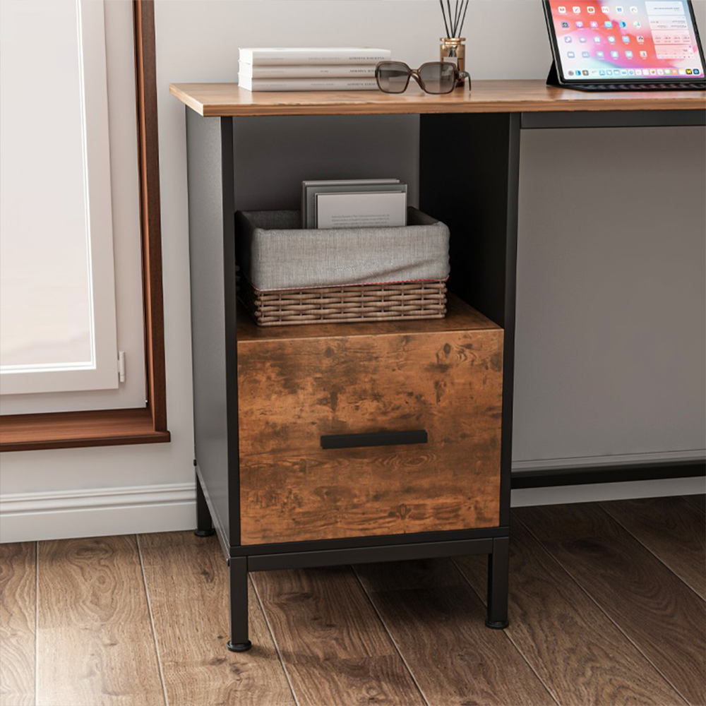 Birou de colț în stil industrial vintage - 150x75x50 cm - design rustic loft