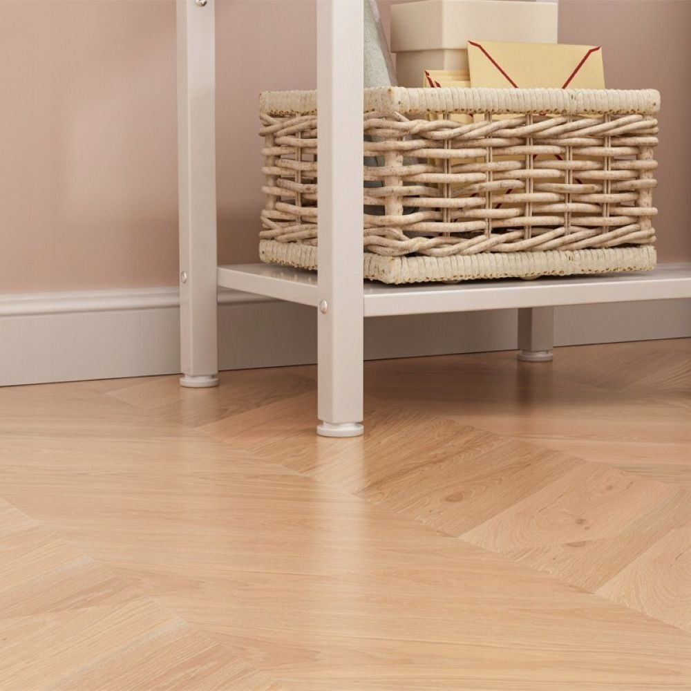 Noptieră albă 38x61x28 cm - stil scandinav cu sertar și raft, MDF