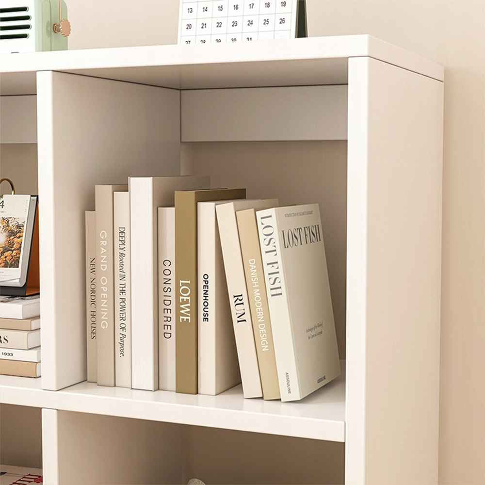 Bibliotecă albă cu 6 rafturi 100x67 cm - design modern și funcțional pentru orice cameră