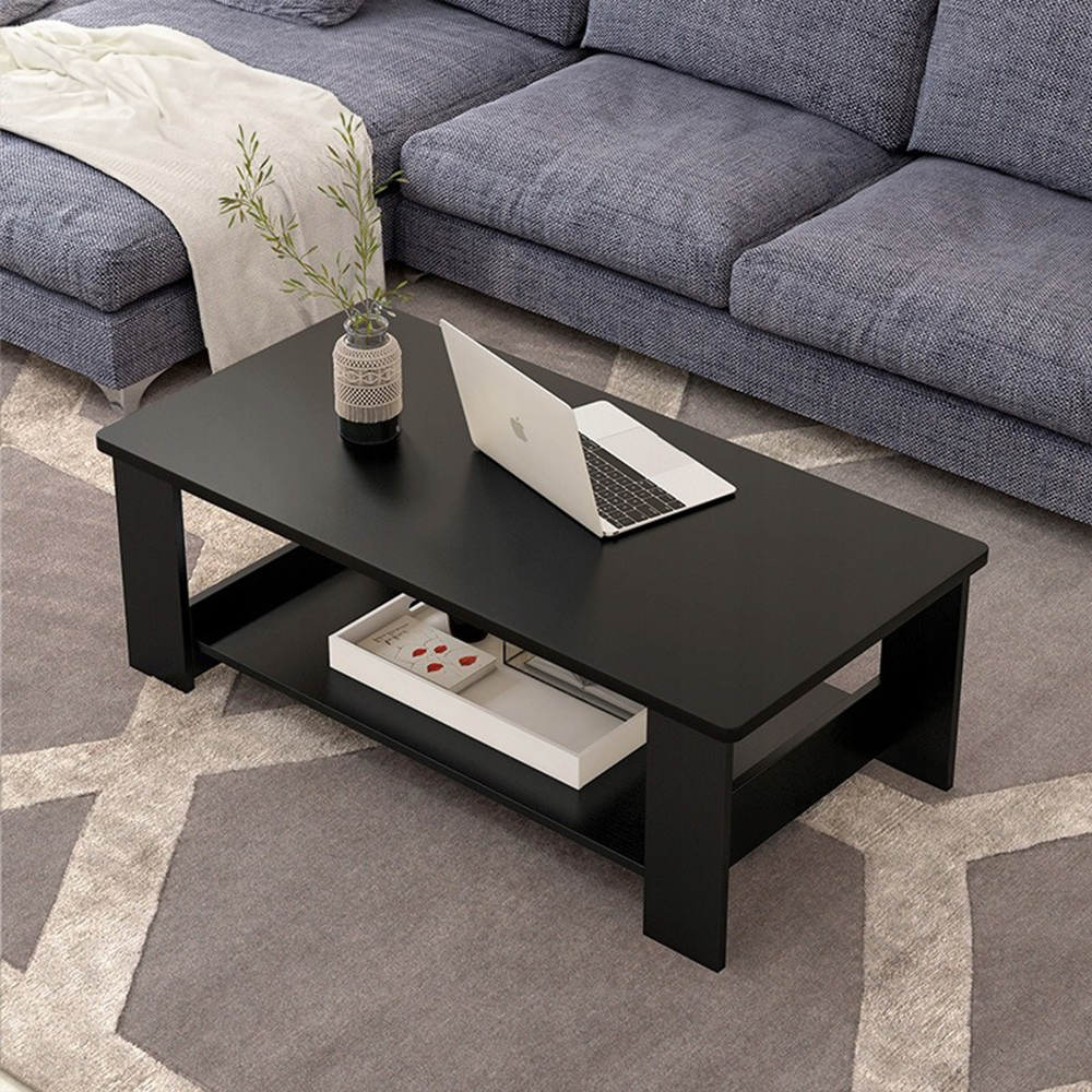 Masă de cafea neagră 100x50x42 cm - modernă, practică și elegantă