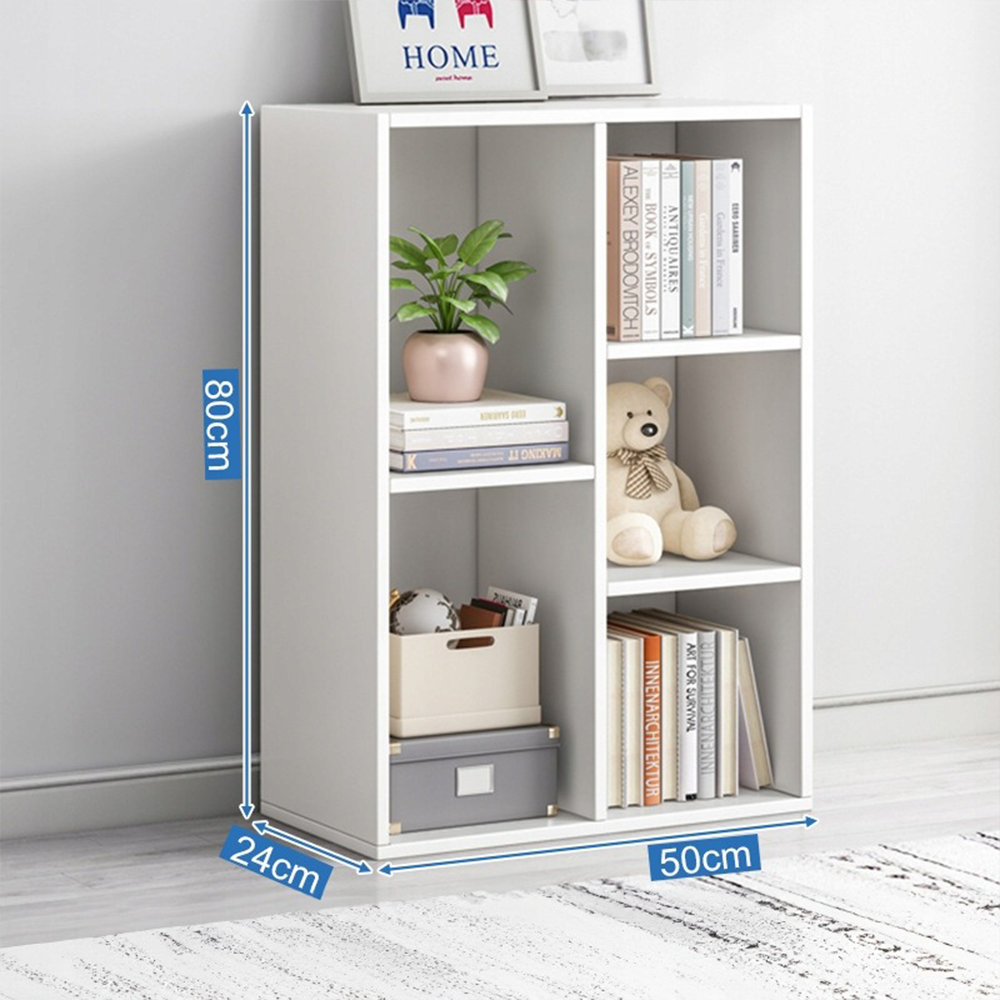Dulap alb 80x50 cm - raft deschis în stil scandinav, ideal pentru cărți și decorațiuni