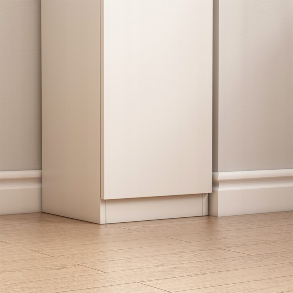 Dulap modern alb cu coloană - 180x32x30 cm, raft versatil din MDF