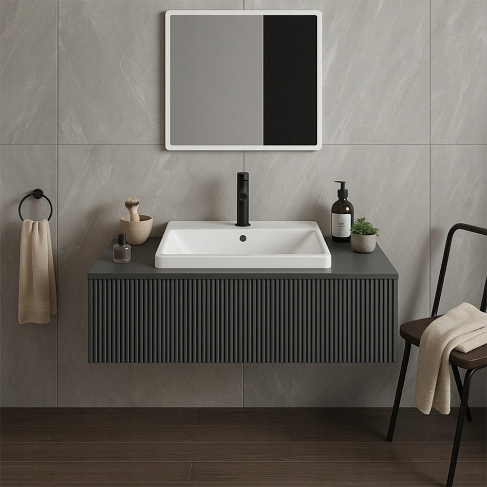 Chiuvetă ceramică albă 52x41 cm - dreptunghiulară, încastrată în blatul de lucru