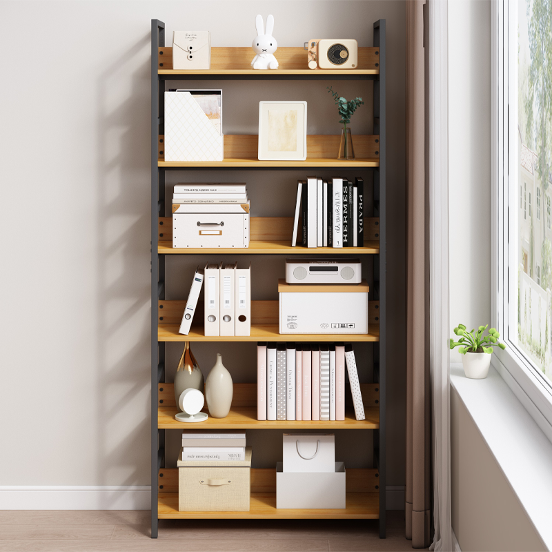 Raft în stil industrial - 174x80x30 cm, MDF și metal, design modern și solid