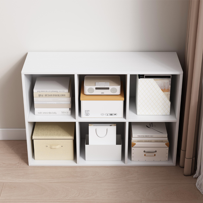 Alb KALAX 2x3 bibliotecă deschisă - raft modern de depozitare din MDF, 90x30x60 cm