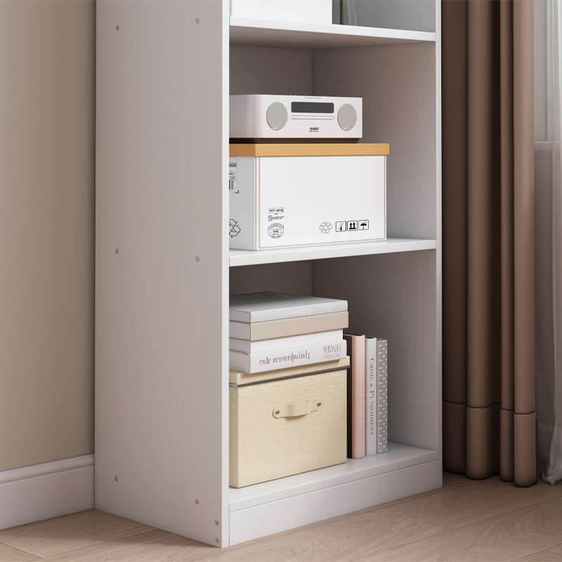 Dulap alb cu rafturi - 50x182x30 cm | depozitare modernă pentru cărți, decorațiuni și fișiere