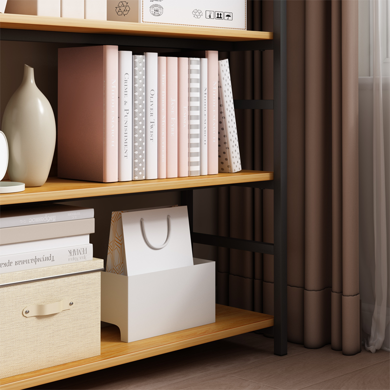 Raft în stil industrial - 174x80x30 cm, MDF și metal, design modern și solid