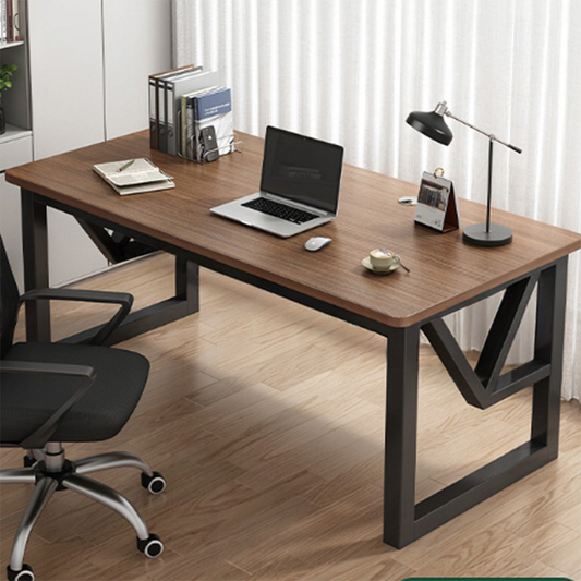 Birou gamer modern cu raft - stejar închis, stil industrial Loft, 120x60 cm