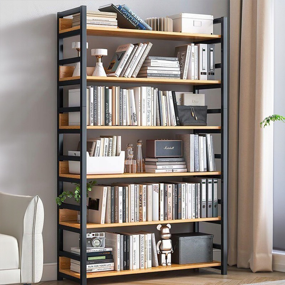 Raft în stil industrial - 174x80x30 cm, MDF și metal, design modern și solid