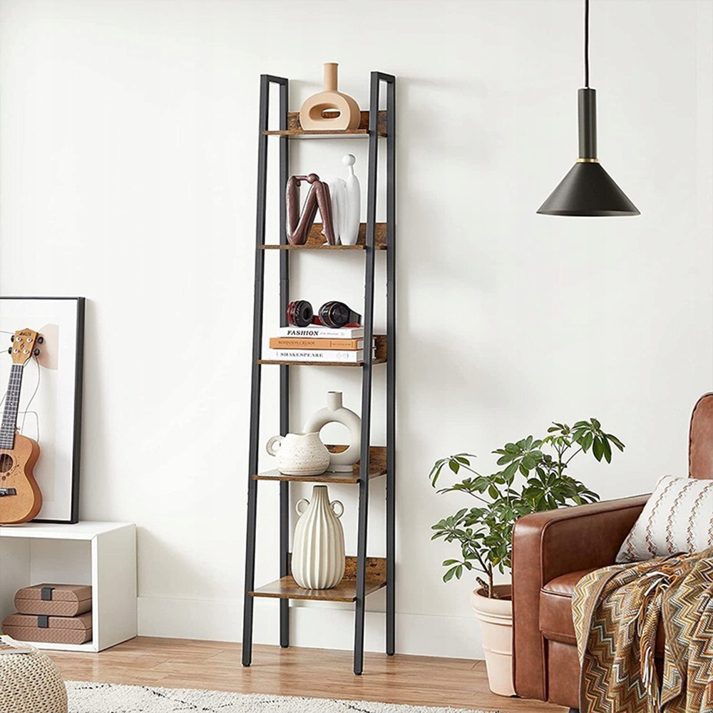 Bibliotecă în stil industrial cu cadru metalic - 170x33.8x30 cm, stil modern