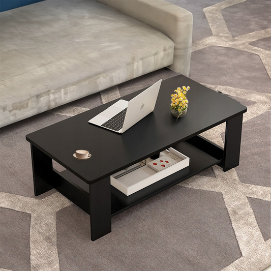 Masă de cafea neagră 100x50x42 cm - modernă, practică și elegantă