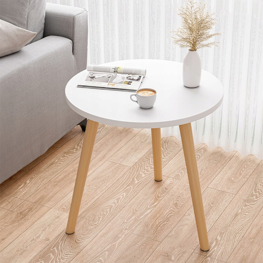 Masă rotundă albă 60x52 cm - Design modern și compact pentru interior