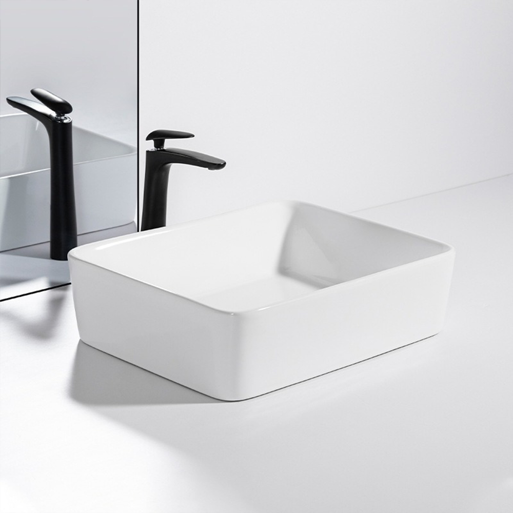Lavoar ceramic Rebiko - 490x380x140 mm, alb, design modern și minimalist