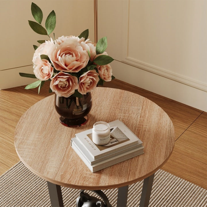 Măsuță de Cafea Loft Industrial 50 cm – Masă Maro Deschis pentru Living