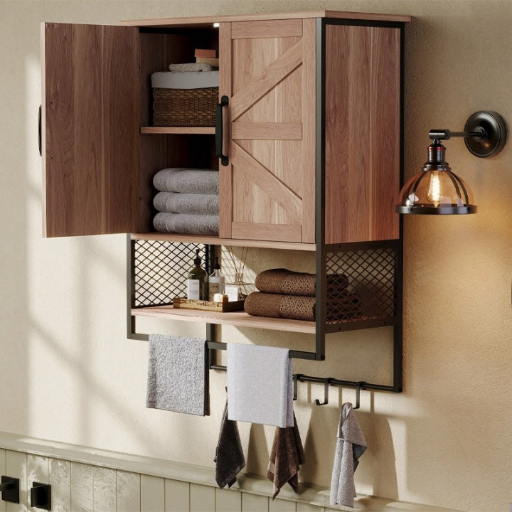 Dulap Suspendat pentru Baie Loft – Rustic cu Suport 66 cm