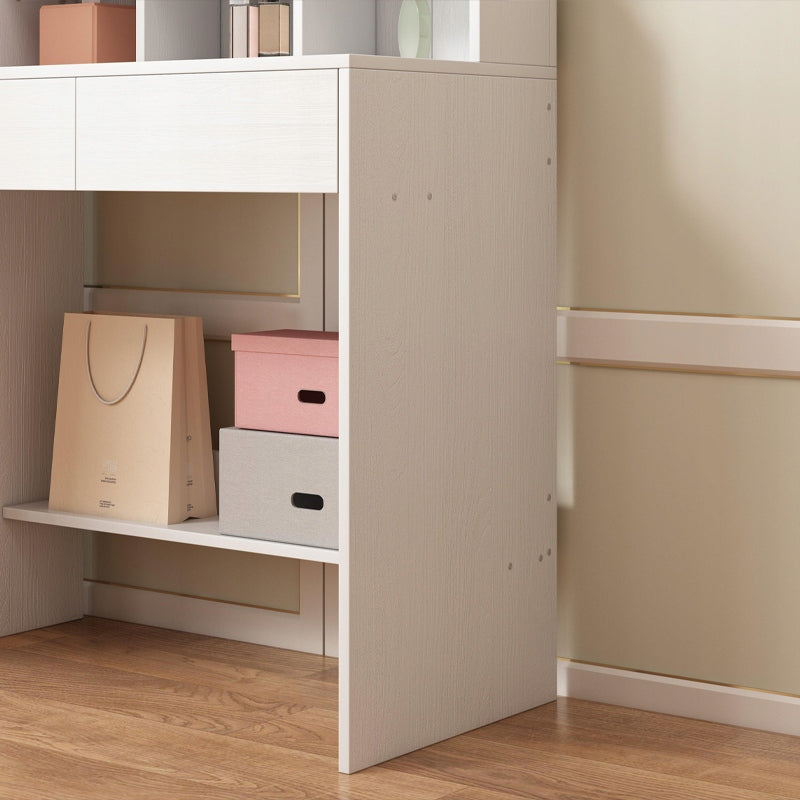 Masă de toaletă cosmetică cu oglindă LED 80 cm – toaletă modernă pentru machiaj și make-up în stil loft
