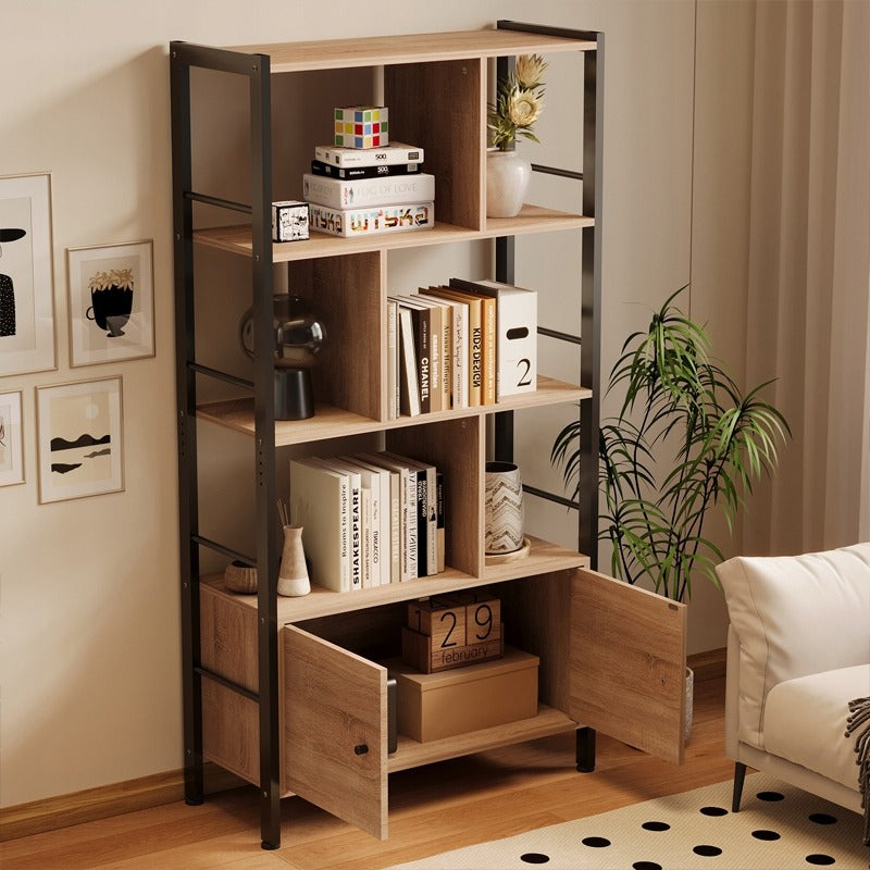 Bibliotecă universală modernă cu dulapuri încuiabile, spațioasă, în stil loft