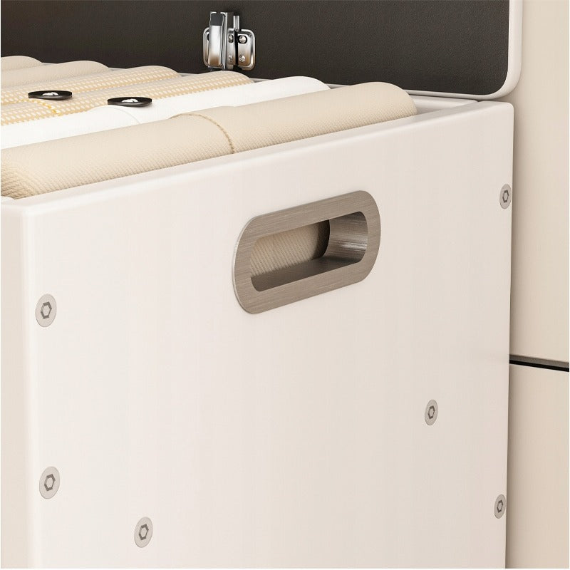 Dulap de pantofi alb cu scaun din lemn cu depozitare 80CM