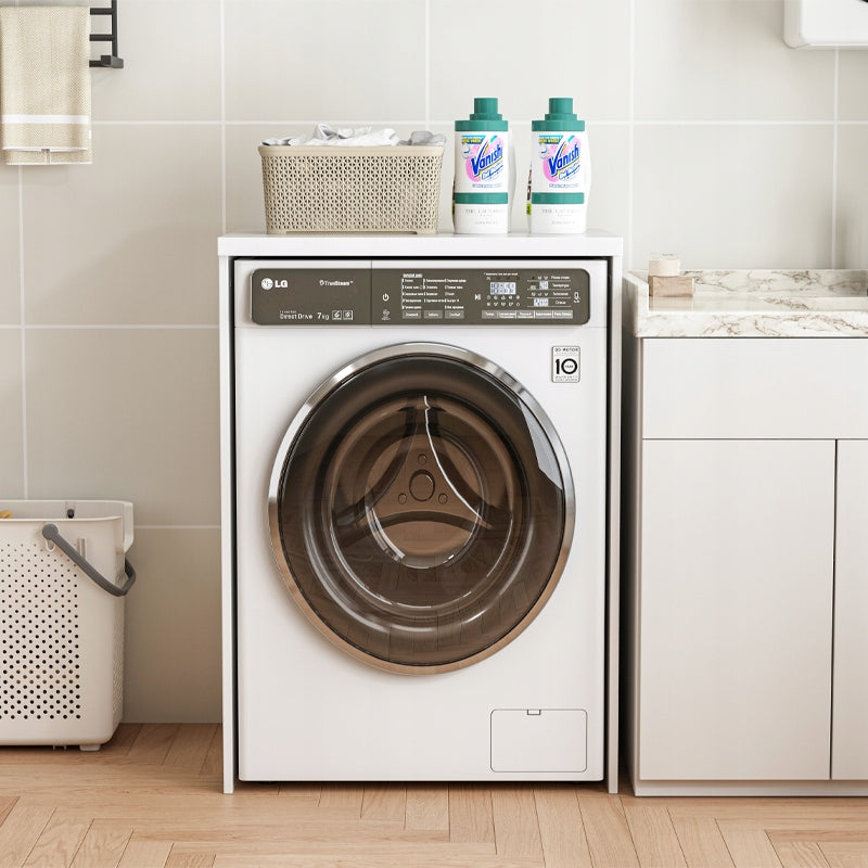 Dulap de baie deasupra mașinii de spălat  – corp alb pentru electrocasnice, 64 cm