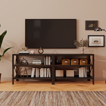 Dulap TV pentru televizor, suport vintage pentru sufragerie, maro rustic, retro