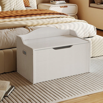 Ladă Mare de Depozitare din Lemn - Ladă de Lenjerie Albă - Stil Loft 68 cm