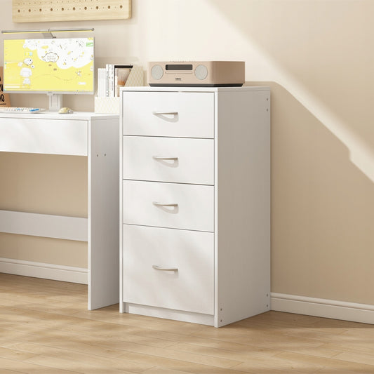 Raft modern cu 4 sertare stil loft comodă albă dulap mare de birou 85 cm