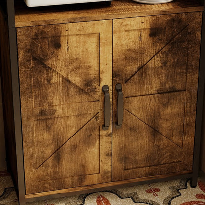 Bufet rustic industrial tip loft, dulap independent, raft, comodă cu sertare, 151 cm