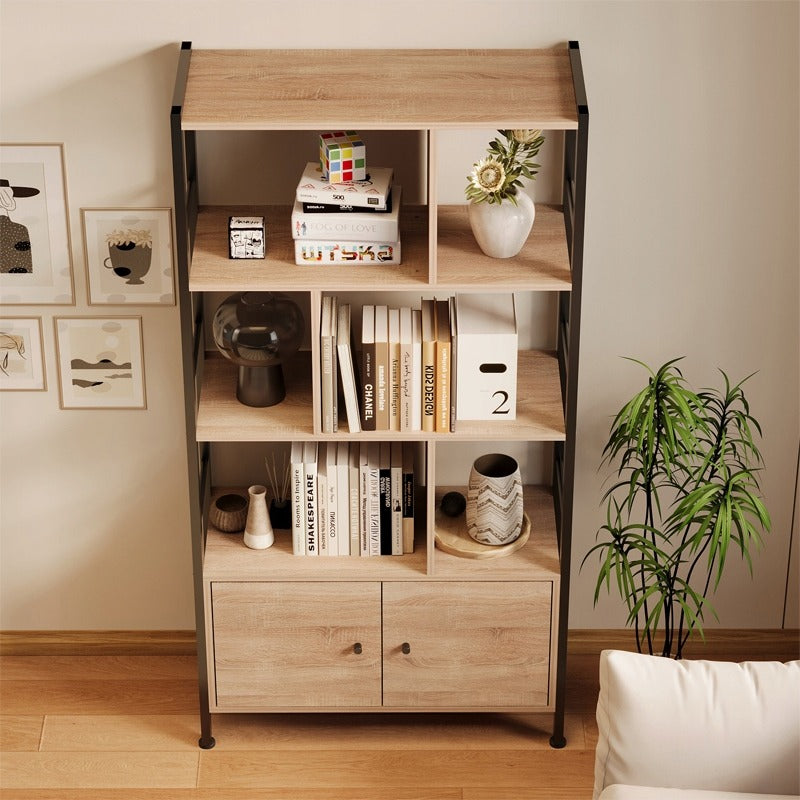 Bibliotecă universală modernă cu dulapuri încuiabile, spațioasă, în stil loft