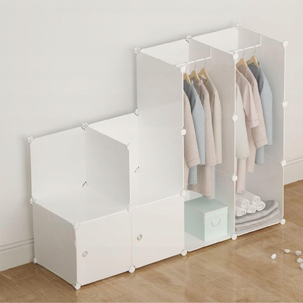 Dulap modular pliabil 183x147x47 cm cu cadru metalic - depozitare practică în spații mici