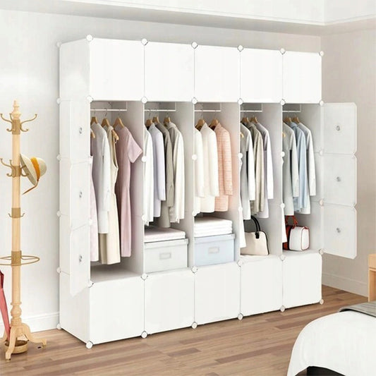 Dulap modular mare cu rafturi impermeabile - 183x183x47 cm, stil minimalist