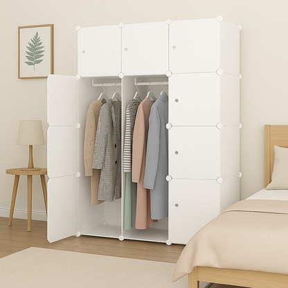 Dulap modular pliabil 147x111x47 cm - ușor, rezistent la apă, ideal pentru spații mici