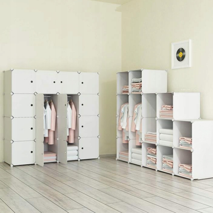 Dulap modular XL – alb, spațios, ideal pentru orice dormitor