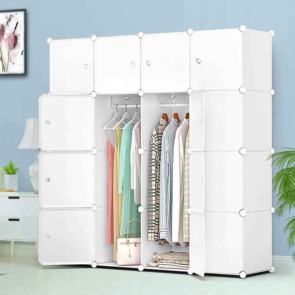 Dulap modular XL – alb, spațios, ideal pentru orice dormitor