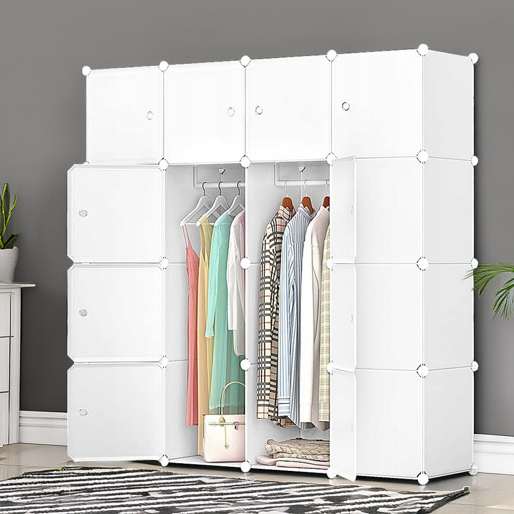 Dulap modular XL – alb, spațios, ideal pentru orice dormitor