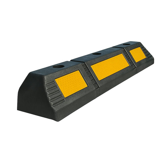 Bara de protecție pentru roțile de parcare din cauciuc - 59 cm, cu bandă reflectorizantă, 1 buc