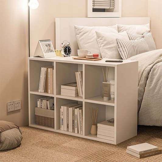 Dulap alb cu 6 rafturi - 90x30x60 cm, design modern