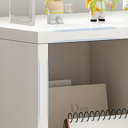 Dulap alb cu 6 rafturi - 90x30x60 cm, design modern